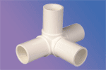 PVC Pipe Fittings Internal Male 4 way tee