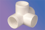 PVC External Female 4 Way Tee