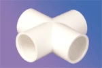 PVC Constructables PVC Tube and Pipe Connector and Fitting Systems CTS Cross