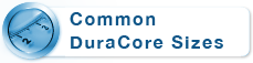 Commonly Produced Sizes of Custom DuraCore PVC Plastic Cores